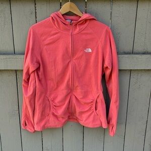 The North Face Zip Up Fleece Jacket Salmon Pink Size XL